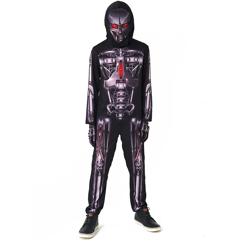 

Children's One-Piece Printed Costume Cyberpunk Robot Warrior Alien Cosplay Costume