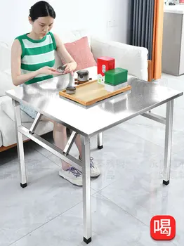 Stainless Steel Corrosion Resistant Kitchen Foldable Dining Table Industrial Outdoor Portable Folding Work Bench