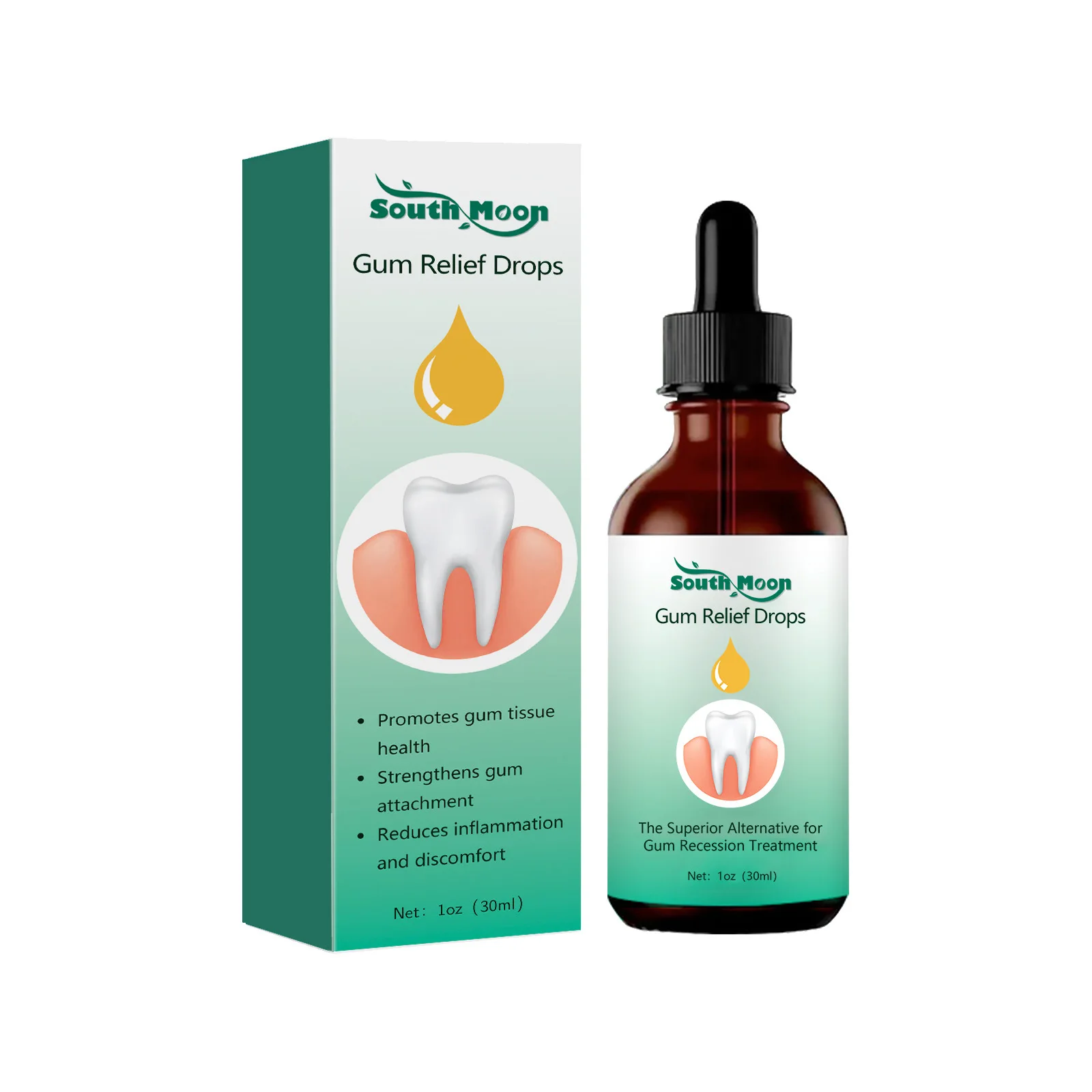 Gum Repair Drops Teeth Whitening Product Relieve Receding Gingival Swelling Remove Yellow Plaque Stains Gum Regrowth Relieve Decay Toothache Caries Care teeth whitening essence