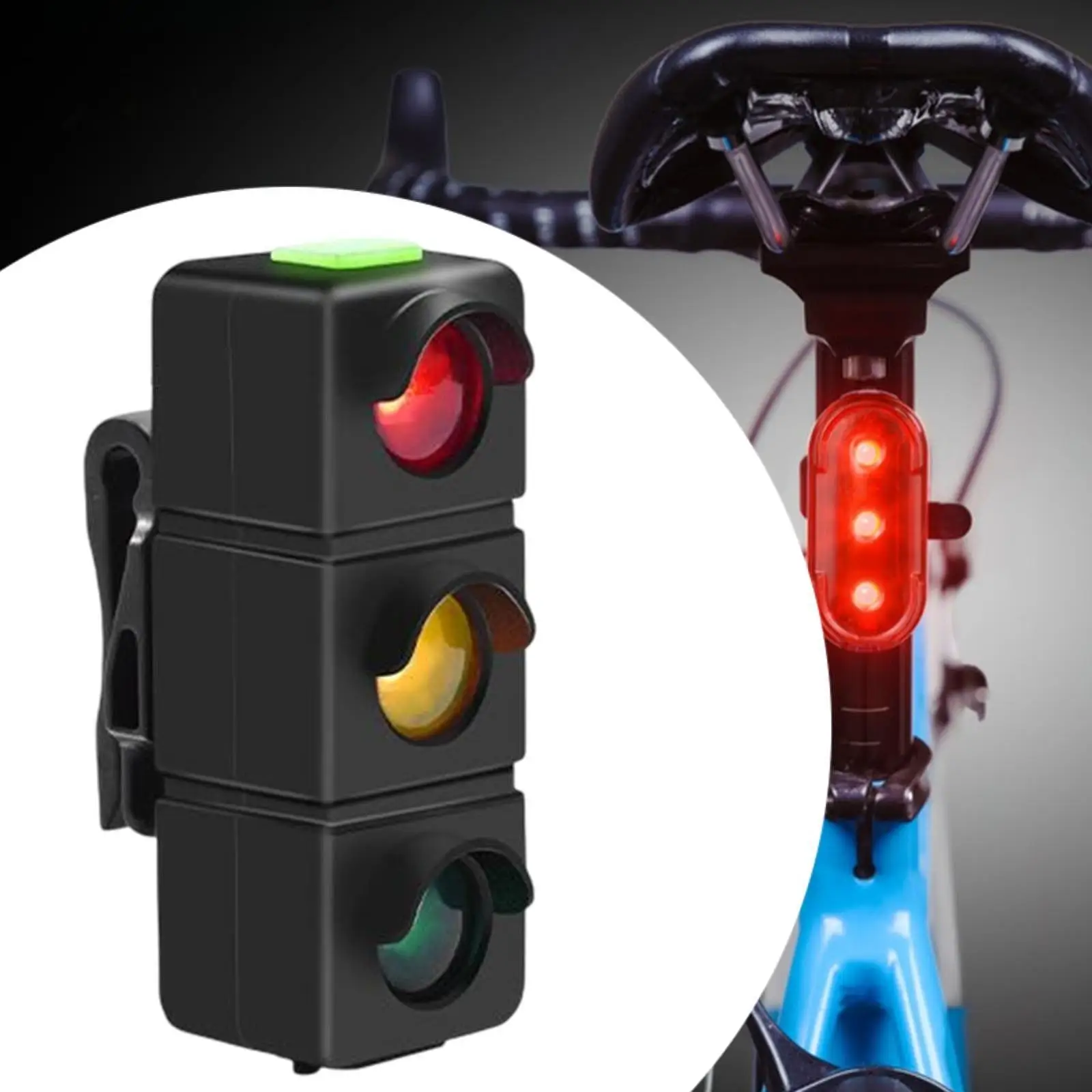 Road Bike Rear Light Waterproof Lightweight Parts Accessories Bright Bicycle Back Lamp for Saddle Seatpost Riding Women Cycling