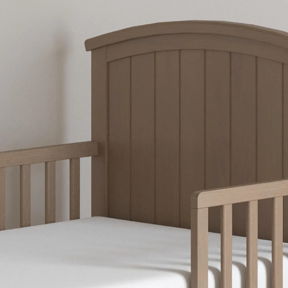 Child Craft Hampton Arch Top Toddler Bed for Kids with Guard Rails, Low to Ground Design, Made of Pinewood, Featuring Clean Line