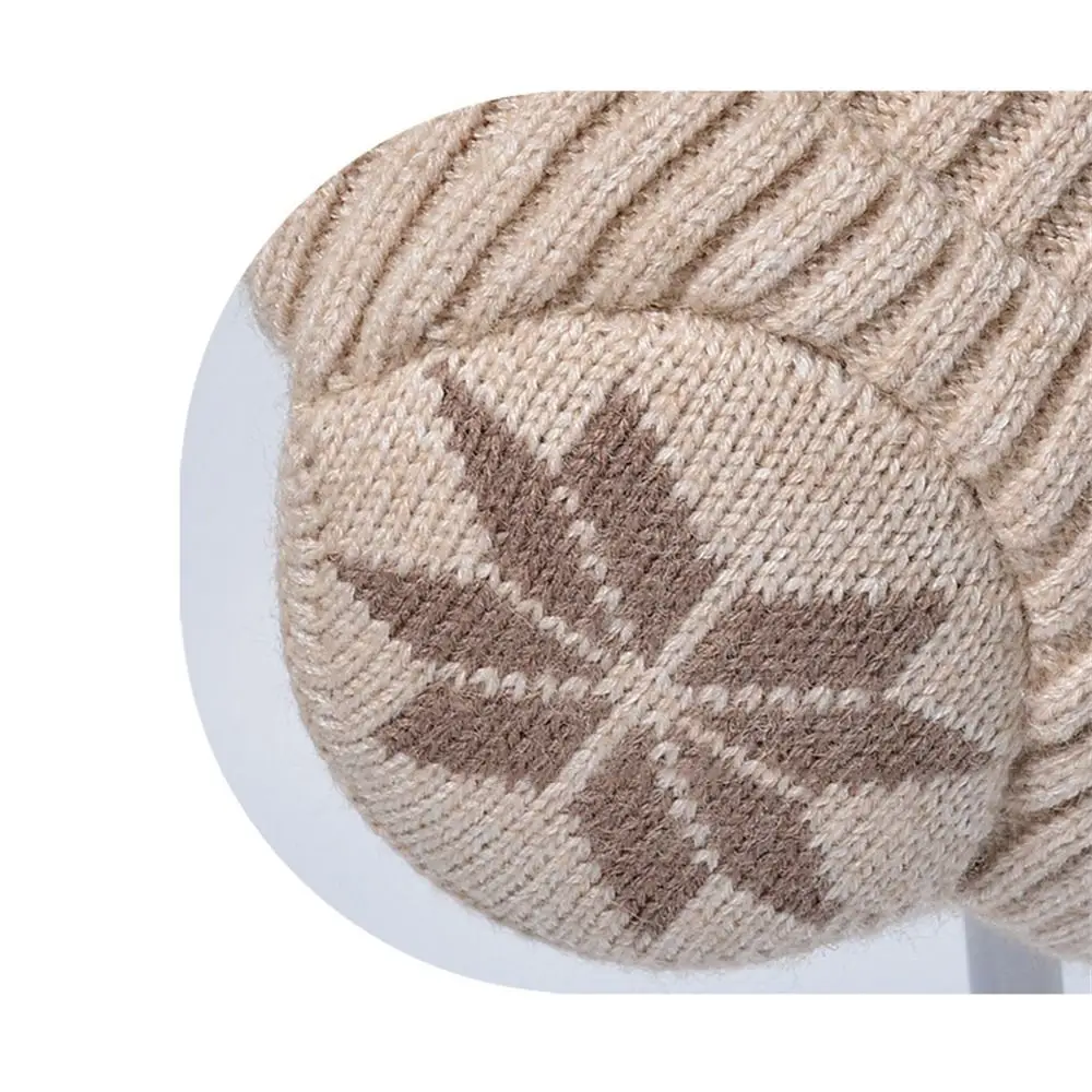 Fashion Soft Knitted Hat Thickened Windproof Plain Hats Ski Beanie Hat Unisex
