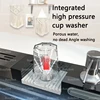Waterfall Kitchen Sink Cup Washer Knife Rack Stainless Steel Honeycomb Embossed Domestic Apartment Countertop Large Single Sink 6