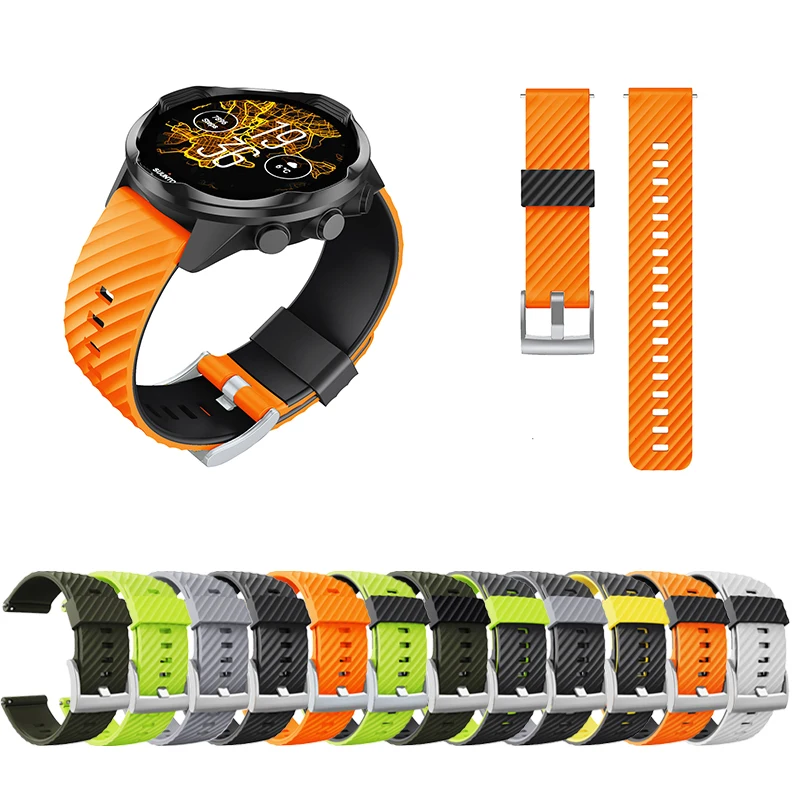 

For Suunto 7/Suunto 9 Replacement Wristband Soft Silicone Sports Watch Strap For Suunto 9 Baro/9 Spartan/9 GPS 24mm Watch Band