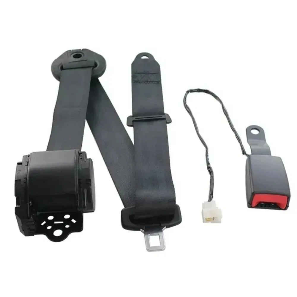 Cinture di Sicurezza di Alta Qualità a 3 Punti Universali con Fibbia Rigida Curva e Cavo di Avvertimento, Accessori per Cinture Auto - Image 6
