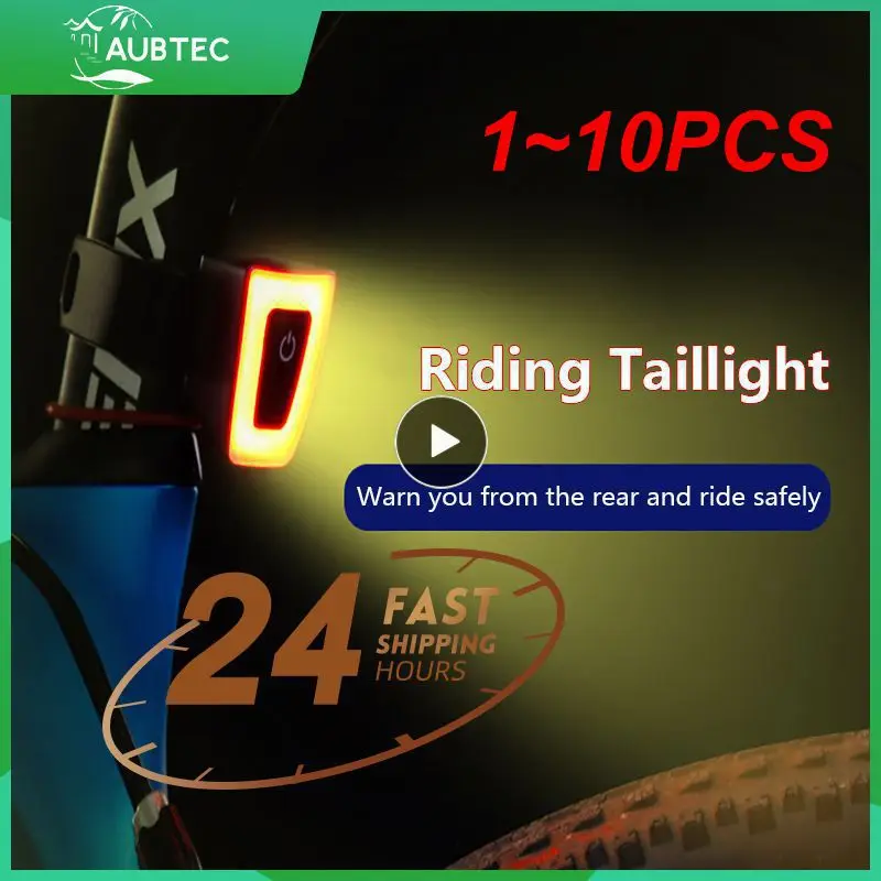 

Задний фонарь для мини-велосипеда, водонепроницаемый USB Перезаряжаемый шлем, задний фонарь для детской езды, задний фонарь, 1 ~ 10 шт.