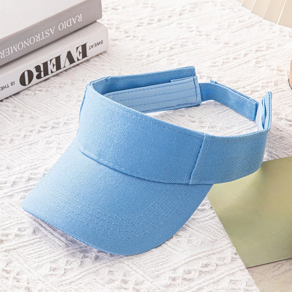 Unisex-Baseballkappe in einfarbiger Ausführung, offener Sport-Sonnenhut für draußen mit Sonnenschutz, Damen-Sonnenblende, Tennis-Kappe, Sonnenschutz – Detail 15