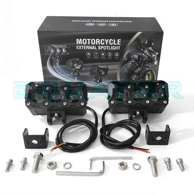 MotorcycleLEDStrobeAdditionalLightsHighLowBeamLampExternal