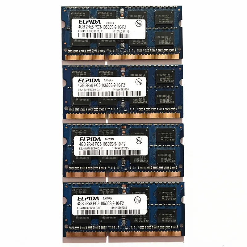 Elpida DDR3 4GB 1333MHz RAM 2Rx8 PC3-10600S SODIMM 204pin Laptop