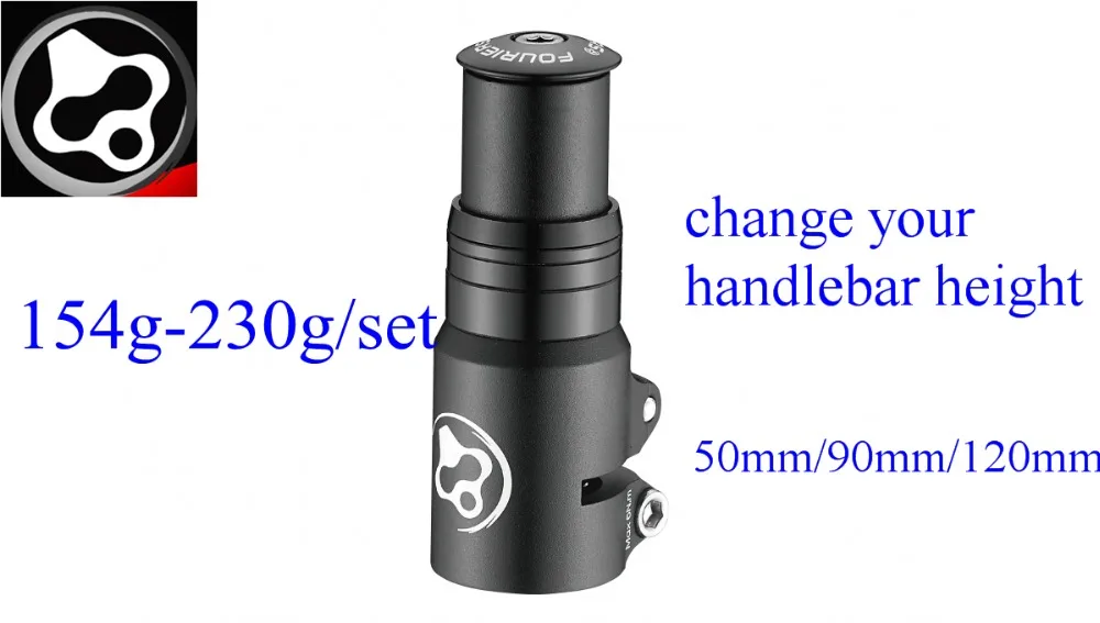 

FOURIERS Bike Stem 28.6mm fork Extender Adapter Riser 50mm 90mm 120mm For 1-1/8" Heightening device Bicycle Parts