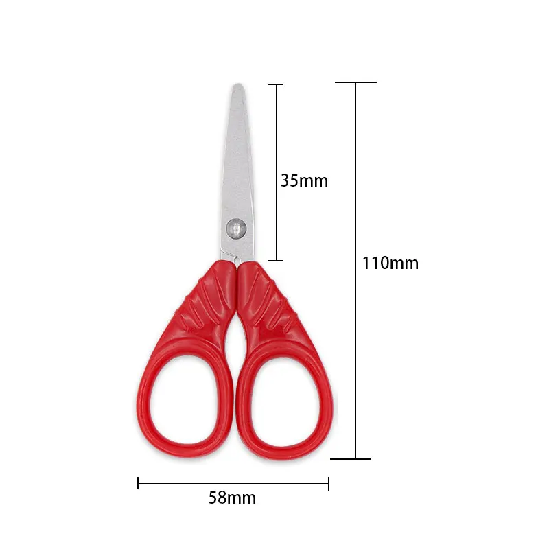 110mm Stainless Steel Thread Clipper Safety Round Head PP Handle Student  Scissors Children DIY Paper Handmade Household Tools - AliExpress