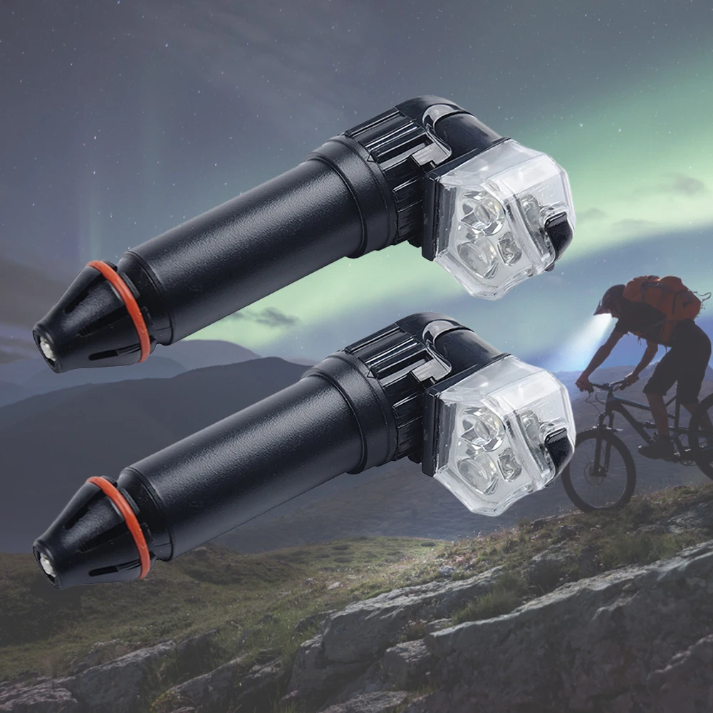 LED 자전거 신호 램프, USB 충전식, 핸들 그립 엔드 플러그, 350mAh, 180 도 회전 사이클링 장비, 28LM