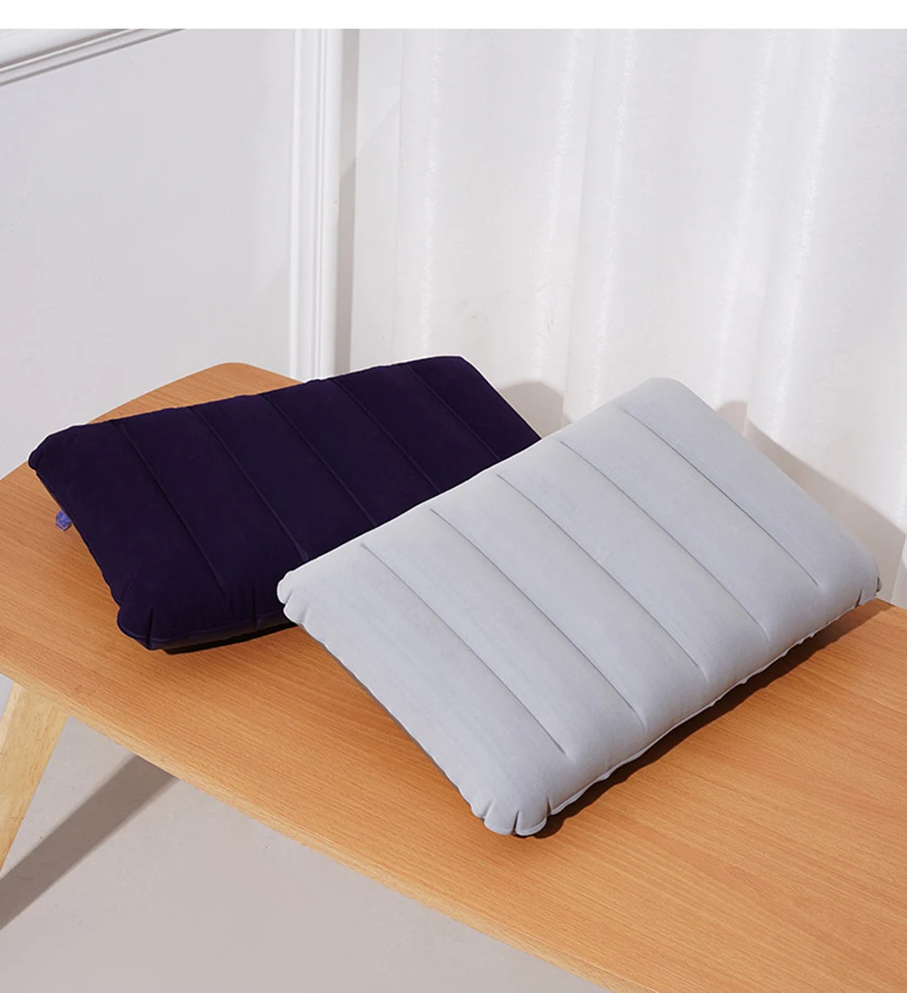 Inflatable Pillow Camping Pillow 1pc Inflatable Pillow Portable Inflatable Pillow Outdoor Travel Adult Folding Nap Waist Backrest