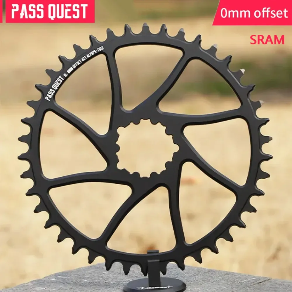 

PASS QUEST GXP 0mm Offset Chainring Bicycle Wide Narrow Teeth Chainwheel 30-48T Round Disc for SRAM NX GX XX1 Eagle Bike Parts