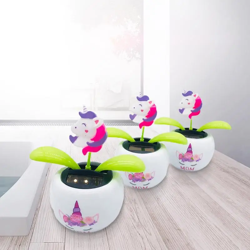 Solar Powered Flip Flap Flower Swinging Butterfly For Car Dashboard Swing Dancing Flower Toy Car Interior Ornaments