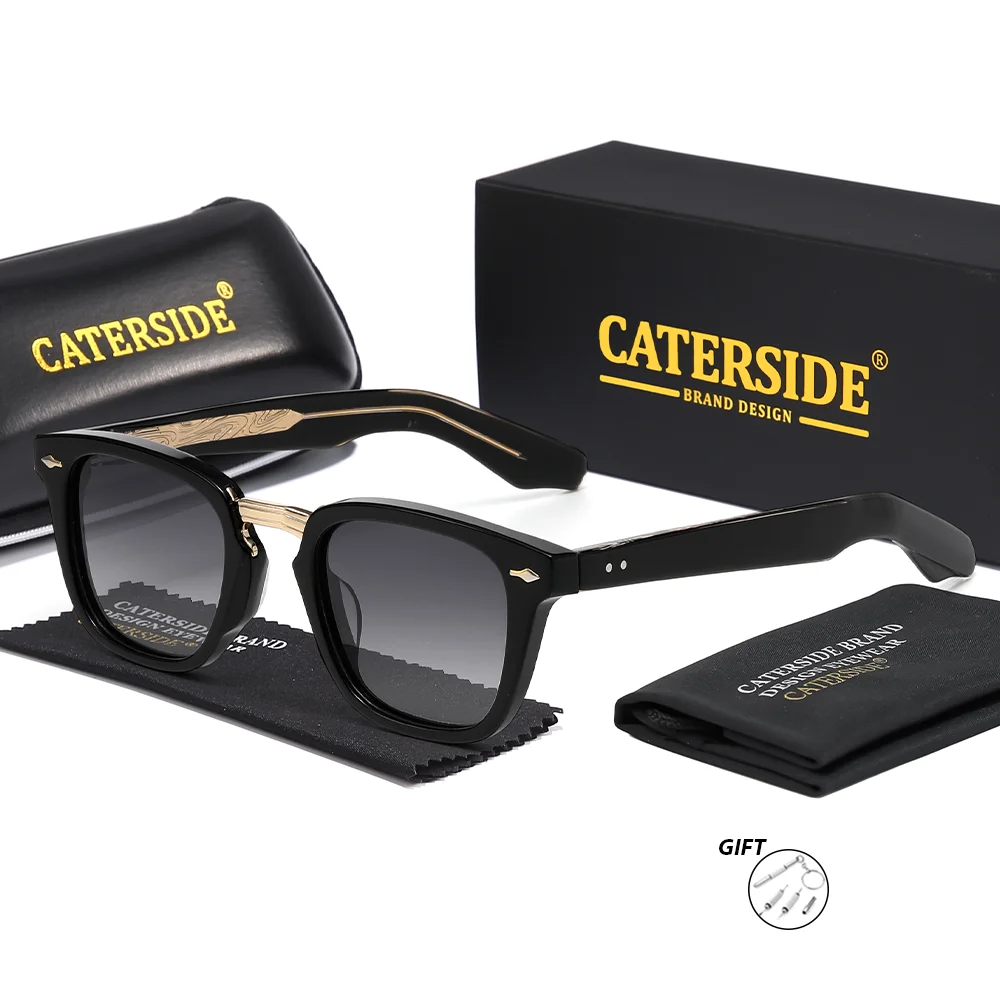 CATERSIDE Unisex-Optik-Sonnenbrille, Acetat-Rahmen, polarisierte Brillen, private Anpassung, quadratische Linse, Brillen, UV400 – Detail 6