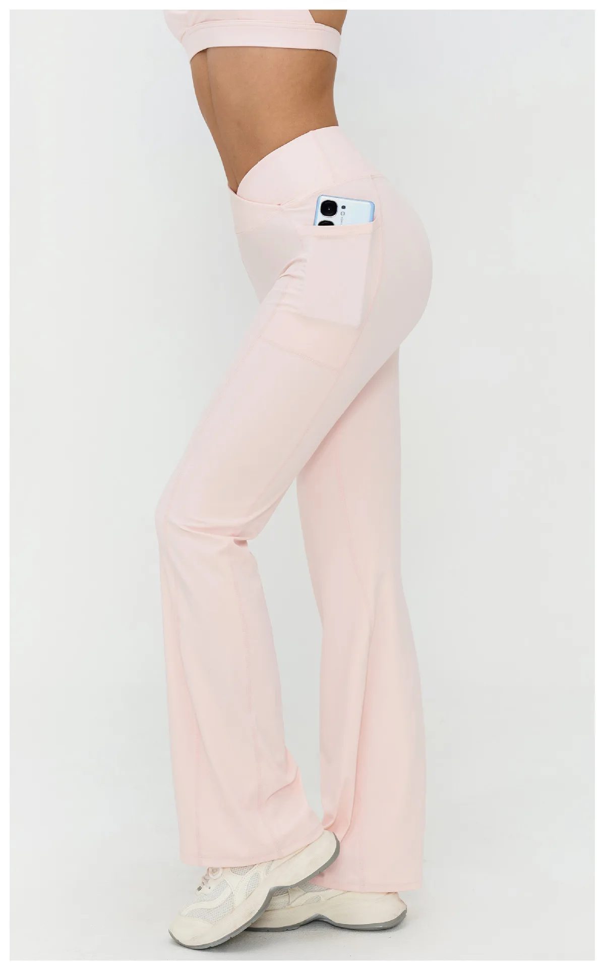 Pantalon Yoga Évasé Taille Haute Femme