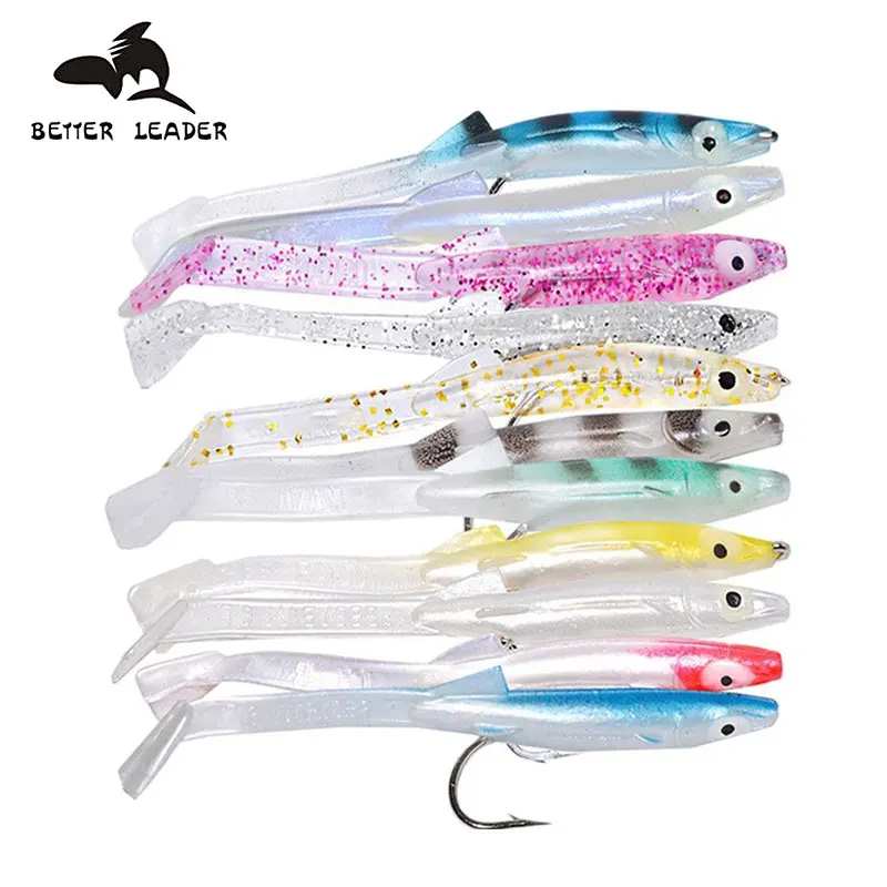 6pcs Eel Soft Baits Fishing Lures 2.3g 80mm Artificial Silicone Bait