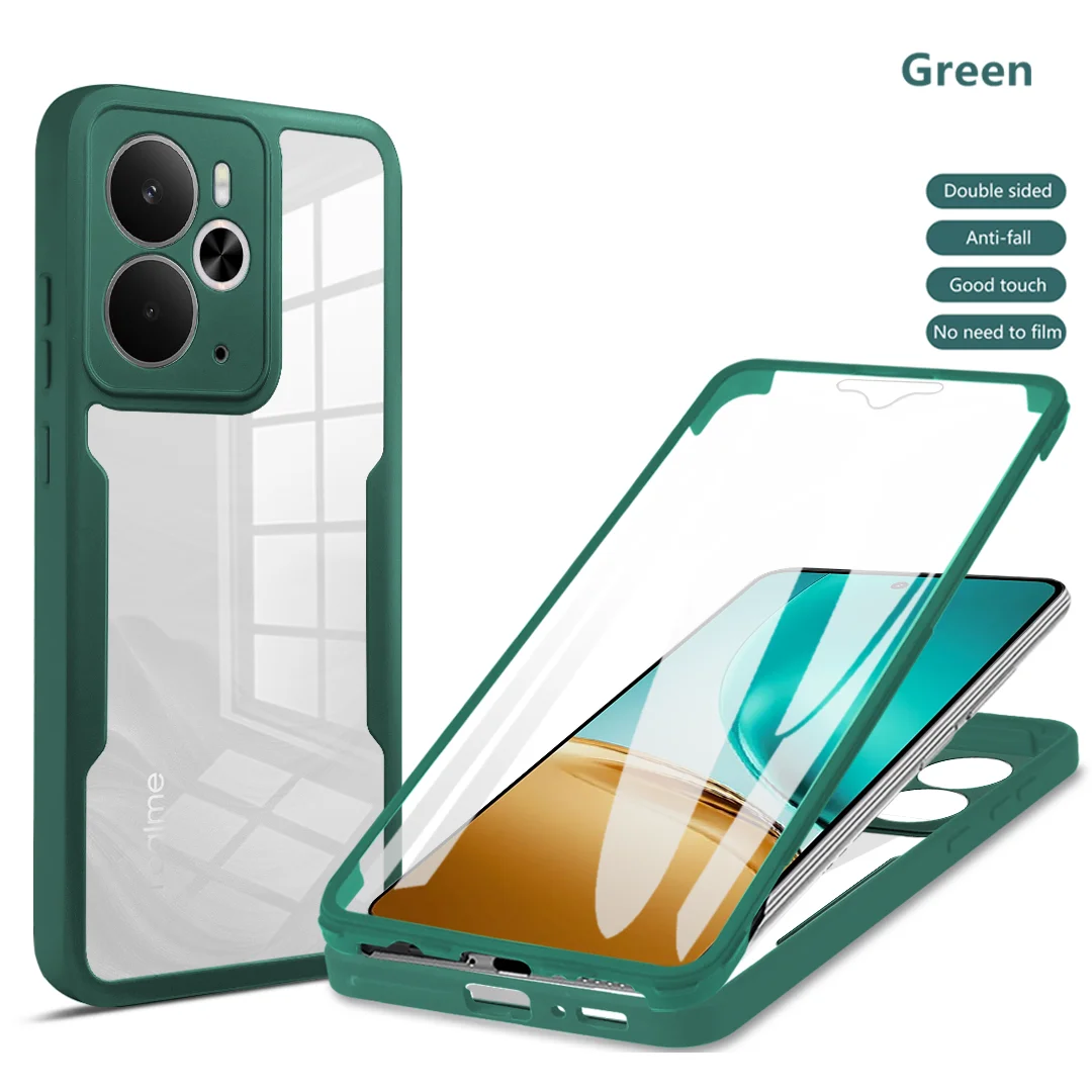 Full Body Shockproof Case with Built-in Screen Protector and Clear Design