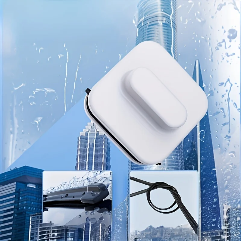 NEW Magnetic Window Cleaner Double-sided Window Cleaning Brush Glass Wiper A High-rise Glass Cleaning Tool with A Safety Rope