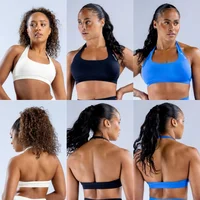 Impact Sports Bra With Logo Women Seamless Halter Bra Open Back Yoga Top Bras Medium Support Gym Crop Top Padded Sportswear 1