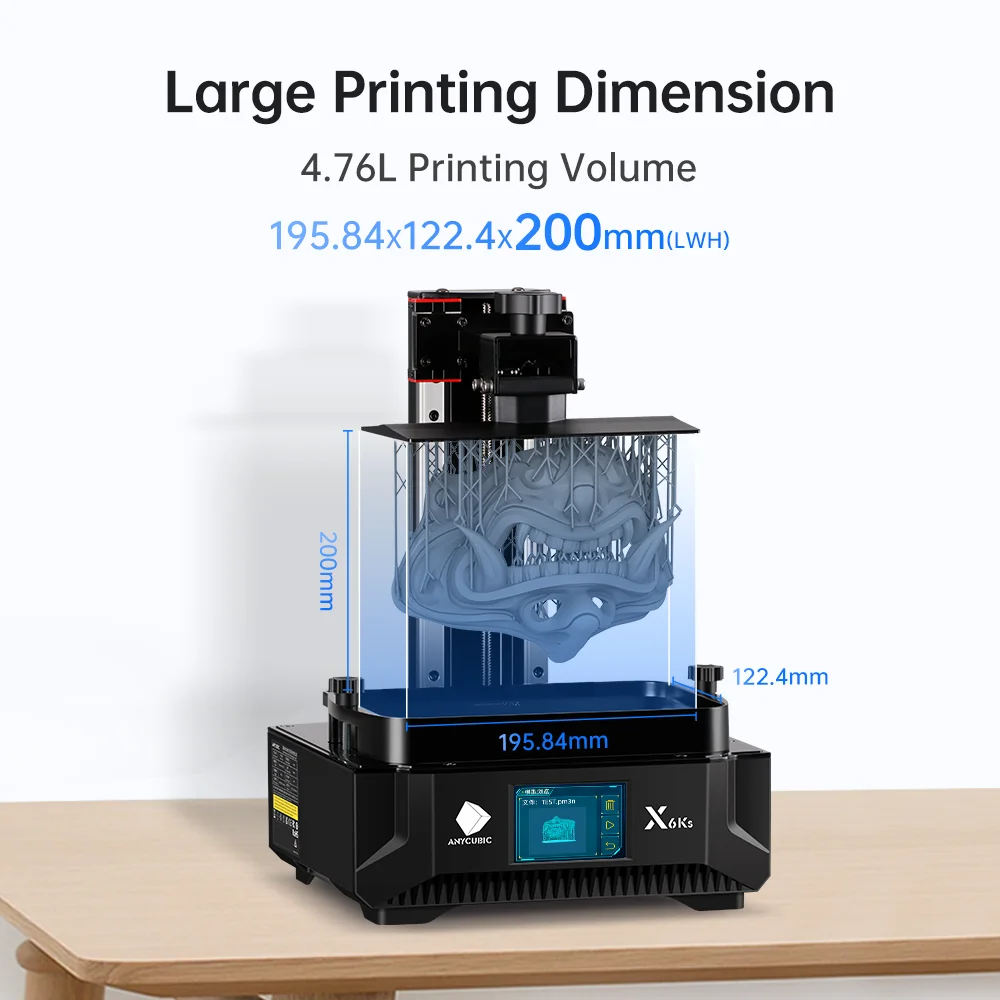 ANYCUBIC Photon Mono X 6K Imprimante 3D LCD 9.25''grand écran impression 3D  +1kg resin blak+AirPure 2 pieces