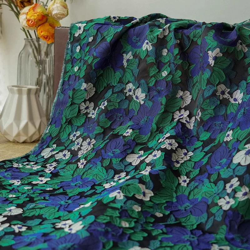Small floral three-dimensional jacquard fabric fashion suit crisp skirt dress decoration