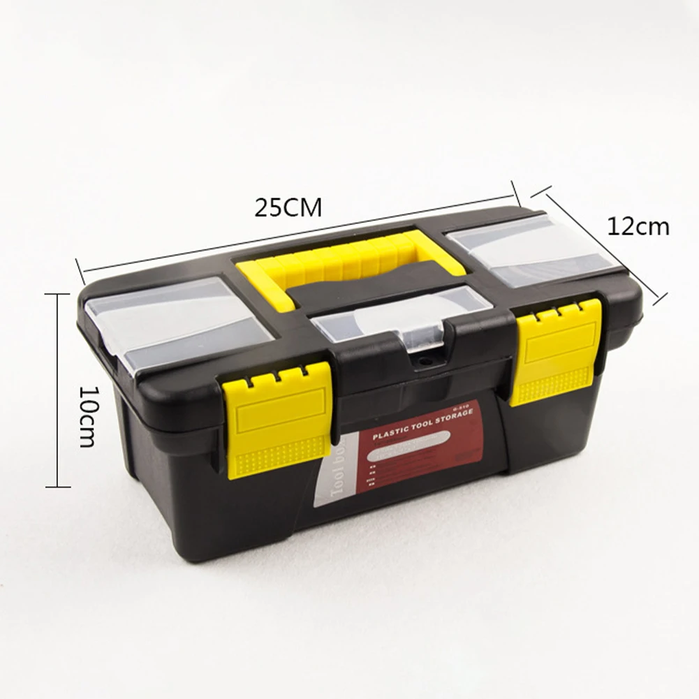 10Inch Two-Layer Plastic Toolbox Mini Multi-Functional Accessories Box Electrician Carpenter Electric Drill Storage Box 6