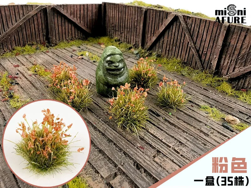 8MM Miniatur Gras/Blumen Cluster Modell Kits Micro Landschaft Ornamente Architektur Sand Tisch Materialien DIY Diorama Zubehör – Detail 4