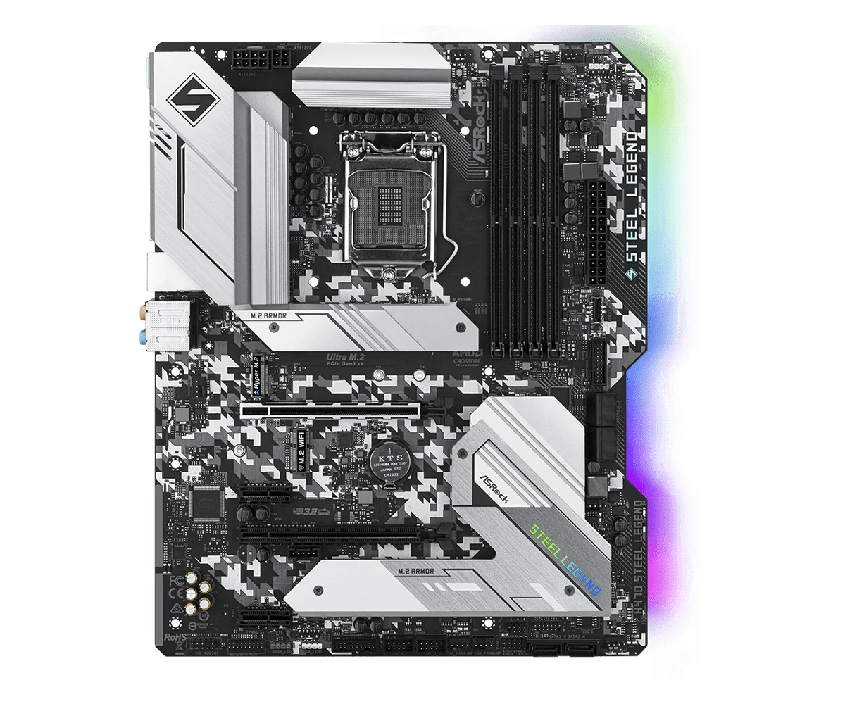 ASROCK H470 Steel Legend placa mãe LGA1200 CPU Support i5 10400 i5