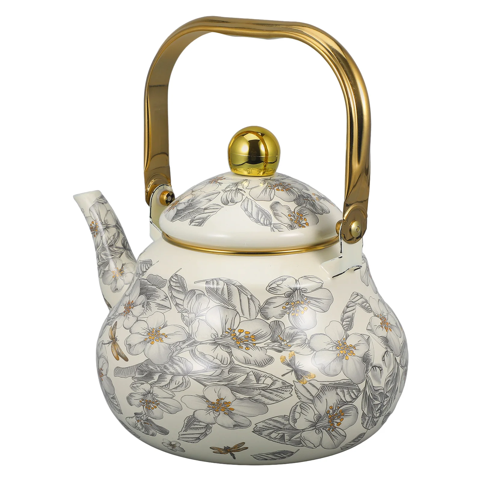 

Enamel Pot Tea Kettles Stovetop Teapot Boiling Cooktop Restaurant Household Serving Bone China Ceramics
