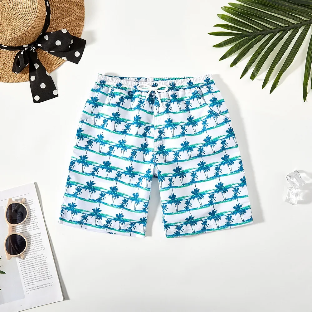 5-14Years Swimming Trunks Teen Boys Soft Beach Pants Holiday College Childrens Beach Shorts