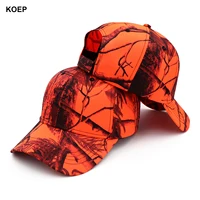 KOEP Jungle Tree Orange Camouflage Cotton Dad Snapback Hat Outdoor Fishing Baseball Cap Hunting Hat KBRT5 1