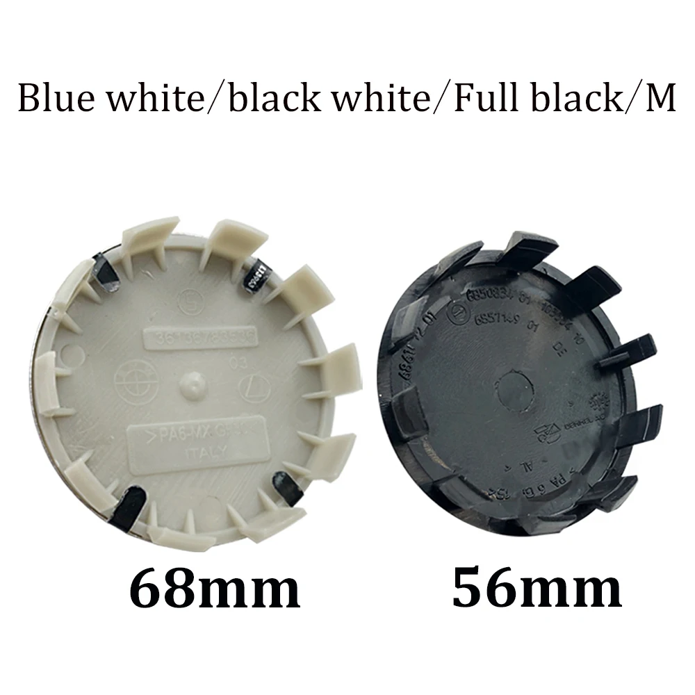 Car Wheel Center Caps 4Pcs 68MM 56MM for BMW E90 E46 F10 F30 E87 F20 G20 E60 E39 E92 F11 F31 E61 F25 E36 X3 X5 Car Accessorie wheel center caps