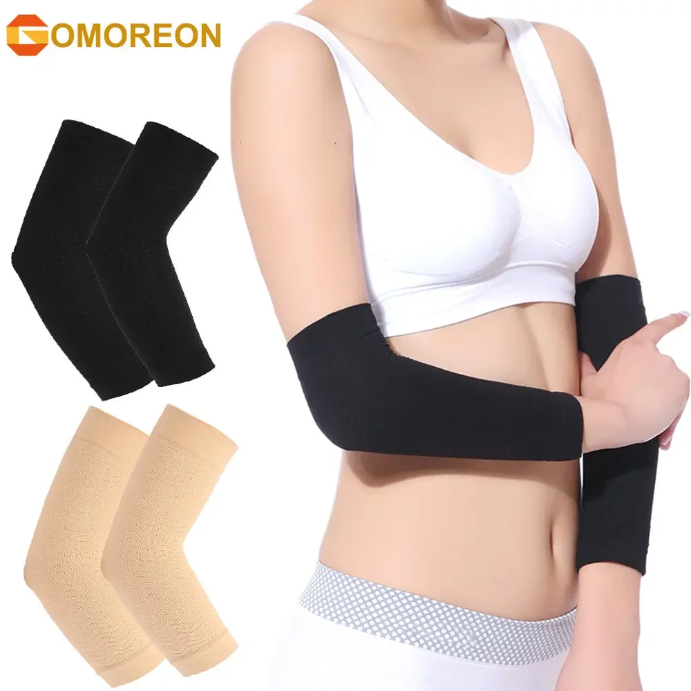 4 pares de mangas adelgazantes para mujer, manga de compresión deportiva  para brazo para pérdida de peso, moldeador de brazo superior ayuda a