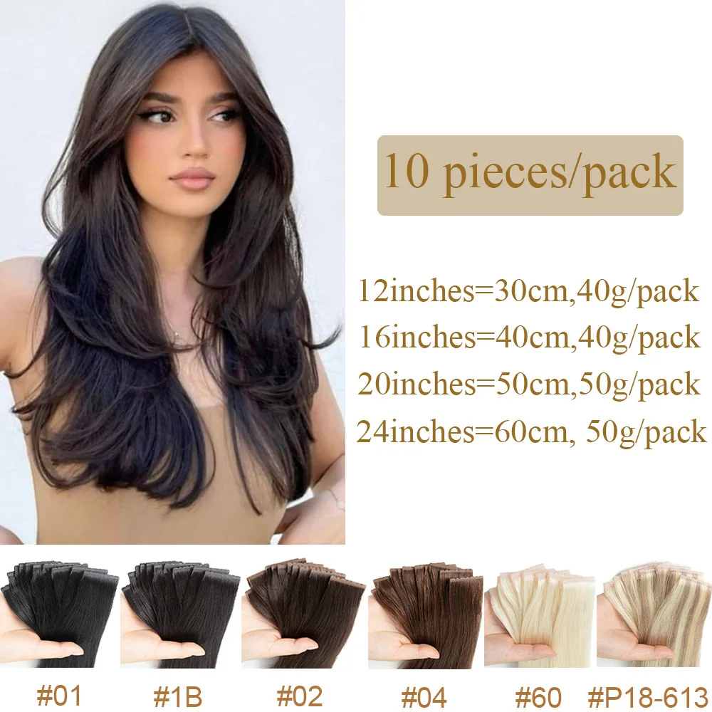 Invisible Hole Weft Hair Extensions Human Hair Straight Twin Tabs Inject PU Hole Weft Microlinks XO Blonde 10pcs/Pack