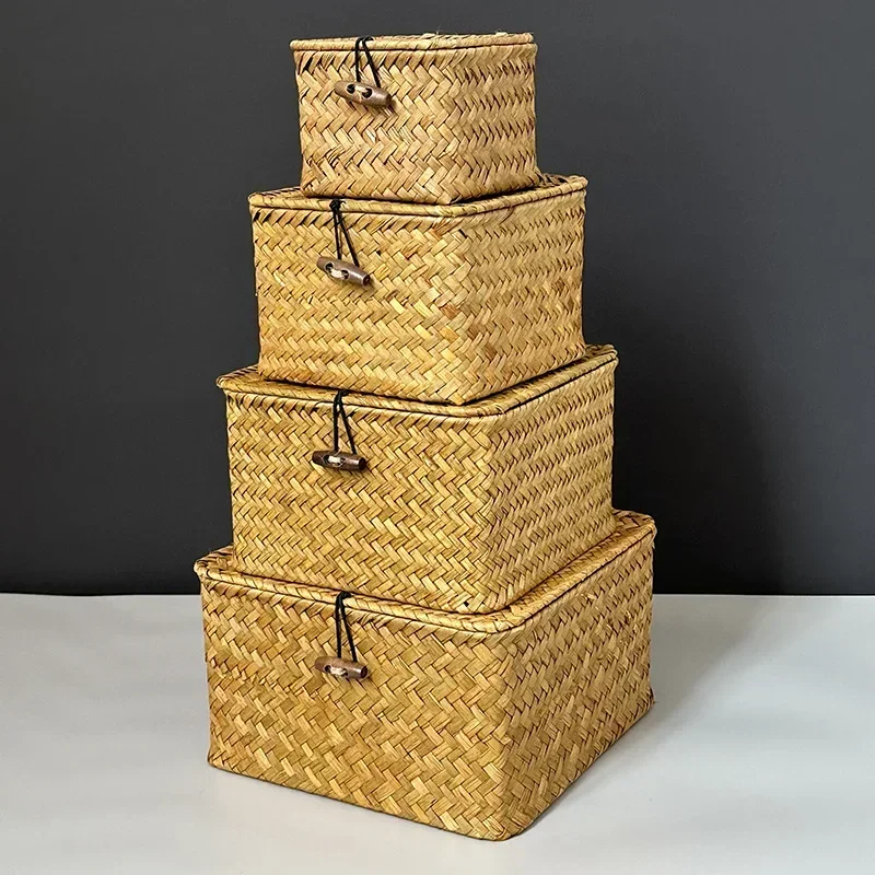 Basket For Storage Plants Kitchen OfficeWoven Hangings Organizer Basket With Handle Handmade 2