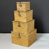 Basket For Storage Plants Kitchen OfficeWoven Hangings Organizer Basket With Handle Handmade 2