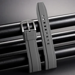 Universal Quick Release Waterproof Silicone Sport Watch Band - 22mm (Grey)
