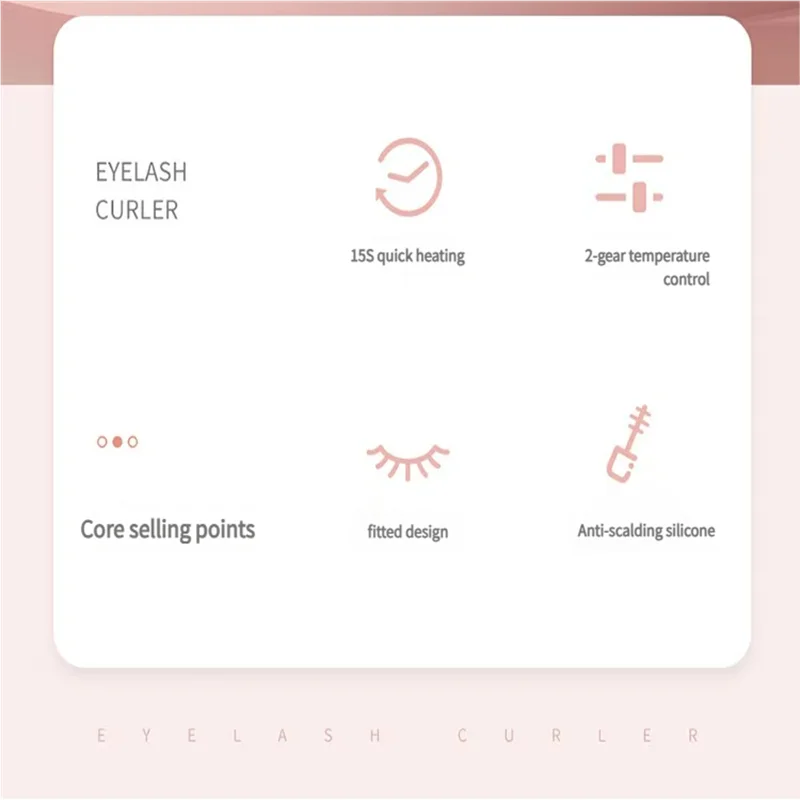 Electric eyelash curler, long-lasting styling, easy and perfect curling all day long, portable electric eyelash curler