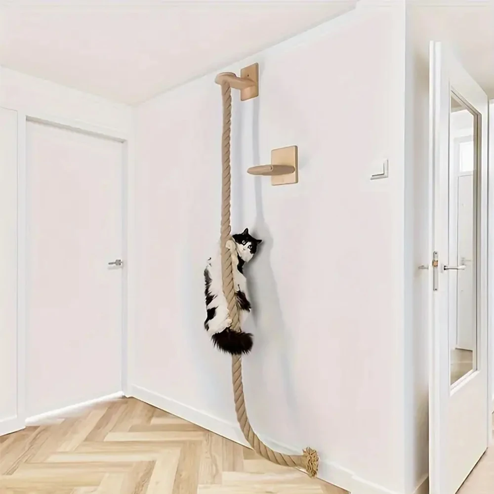 Produktbild von Wand Klettertau Für Katzen - Kletternetz Mit Ruhezone