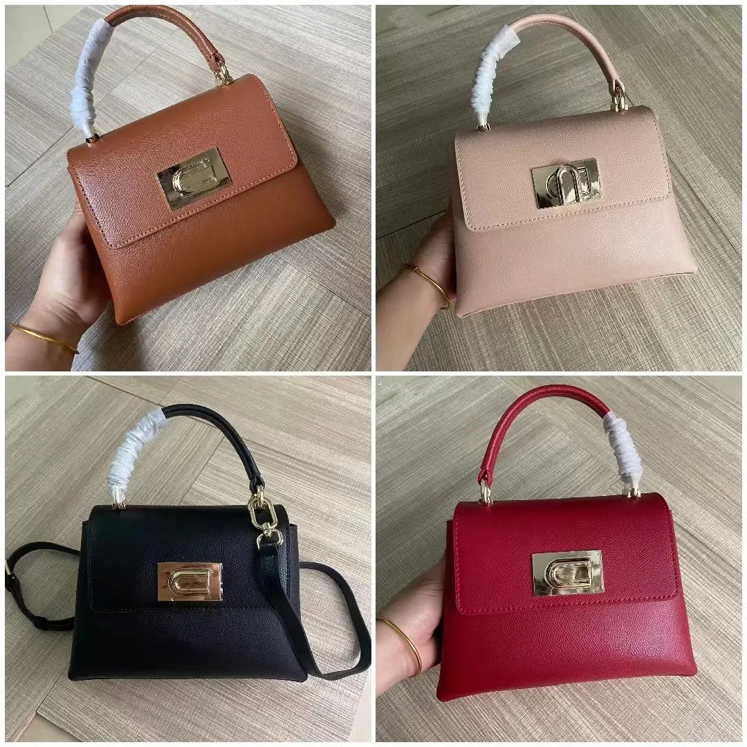 

new European fashion American lychee pattern women's bag can be a single shoulder crossbody portable cowhide small square bag