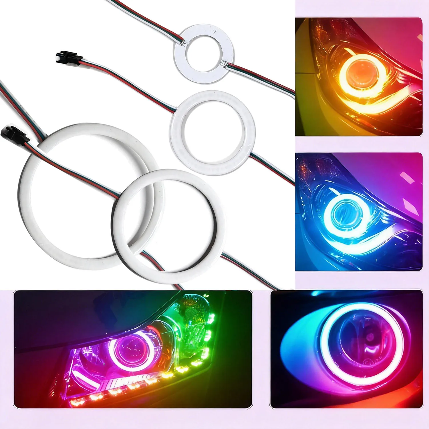 WS2812B LED Pixel Ring 18/36/54/72/90 LEDs Individually Addressable RGB Light Circle 5V FCOB PCB for DIY Art DIGITAL LED STRIP