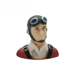 Scale Pilot Figure with Hat - Red, Blue, Grey - RC Plane Cockpit Crew Accessory (Grey hat 1PCS)