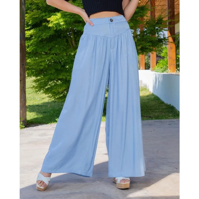 New Wide Leg Denim Flared Pants for Women Temperament Commuting Female Clothing Summer Women's Fashion Loose Trousers