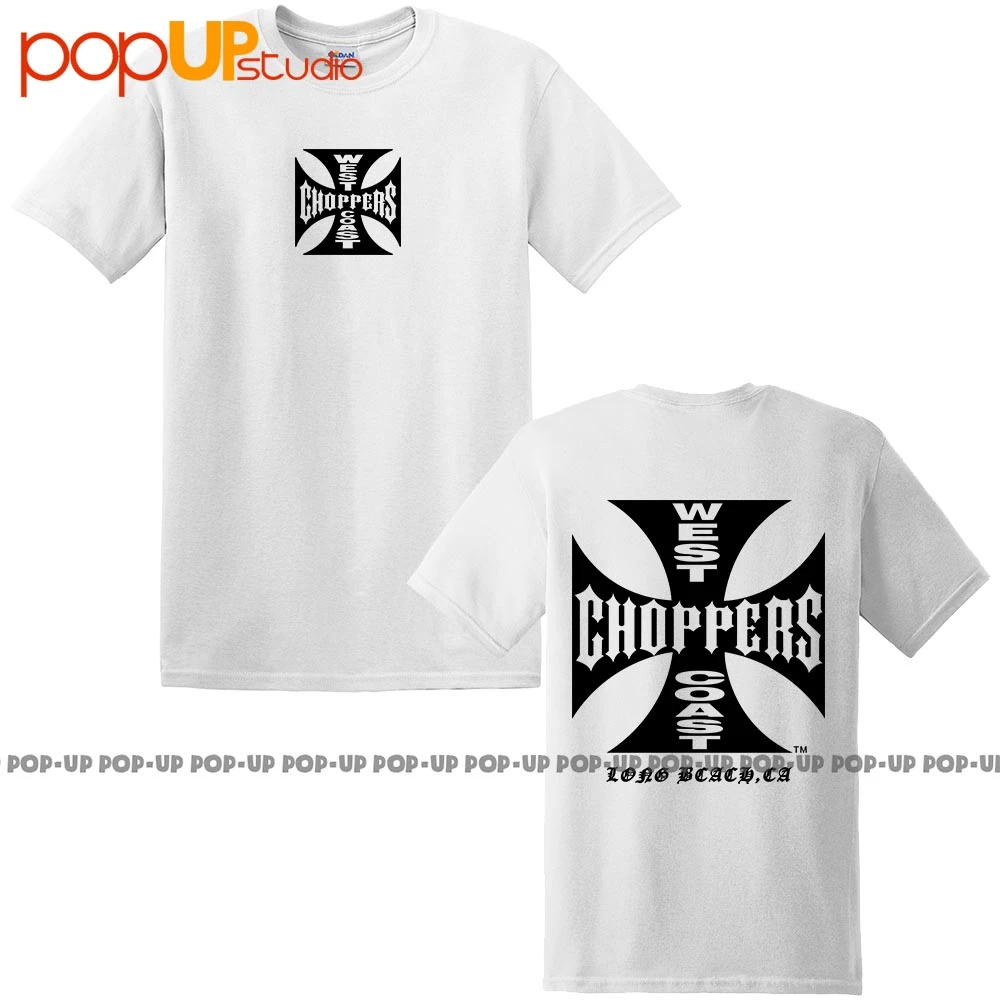 Camiseta de West Coast Choppers WCC OG Cross negro sobre blanco|Camisetas|  - AliExpress