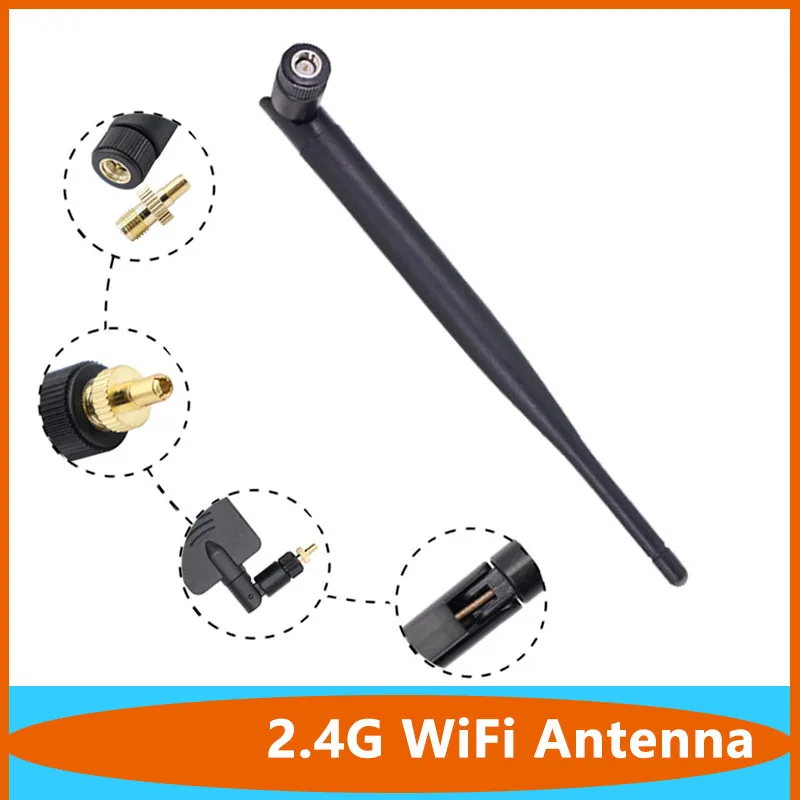 2.4G WiFi Bluetooth Wireless Module Antenna External 2400~2500Mhz Router Foldable Rubber Stick Omni Aerial SMA RO4PSMA TS9 anycast m100 2 4g 5g 4k miracast any cast wireless dlna airplay hd tv stick wifi display dongle receiver for ios android pc