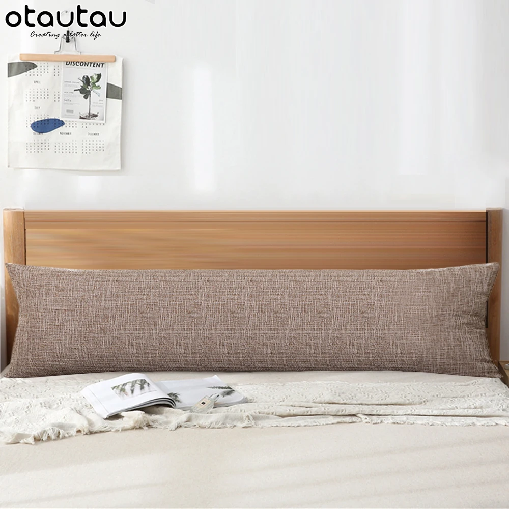 King Size Bed Pillow Case Sofa Chair Cotton Linen Pillowcase