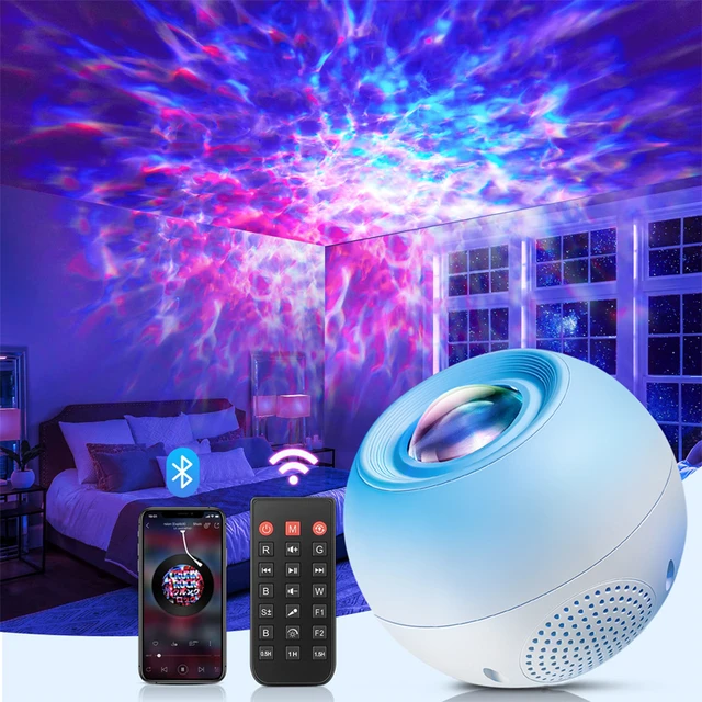 Neue Wasserwellen Galaxie Licht Projektor Sternen himmel Nachtlicht  eingebaute Bluetooth-Lautsprecher LED Lampe Dekoration Home Schlafzimmer  Geschenk