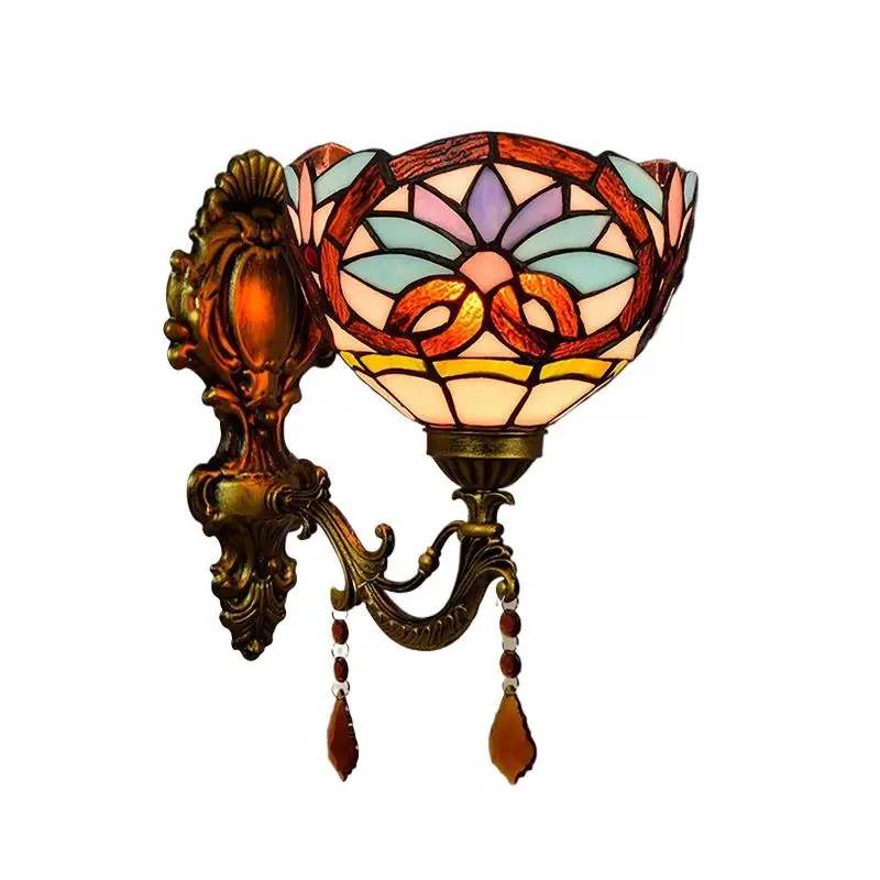 

Europe Type American Pastoral Love Crystal Bedside Lamp Wall Corridor Mediterranean Sea